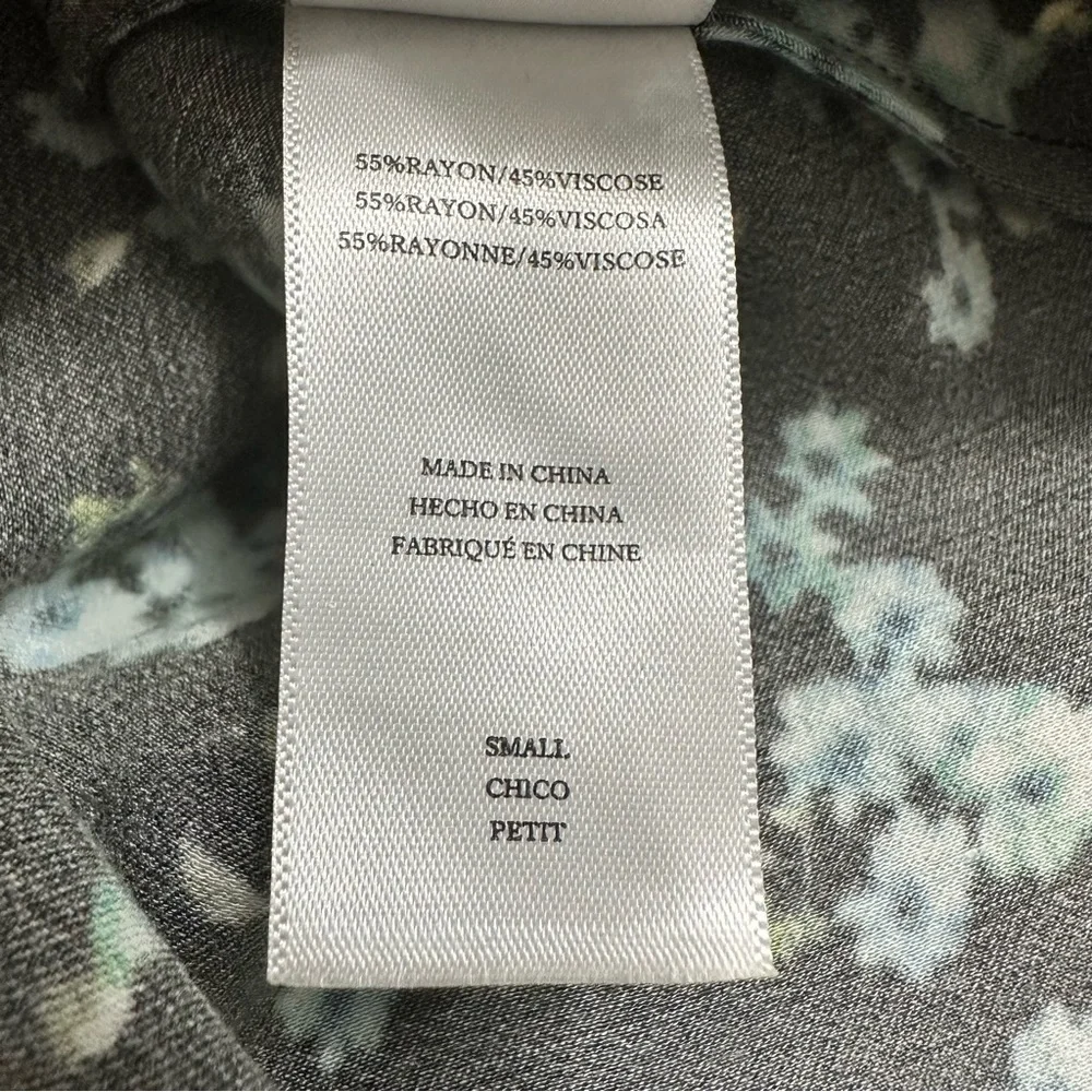 Rails Pandora Floral Satin Crepe Midi Dress Black 
Green SZ Small Fairy EUC - Picture 5 of 10